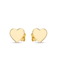 Brinco Coracao 12mm Liso Borda Diamantada - 00 - 12mm x 10mm - 1.40gr