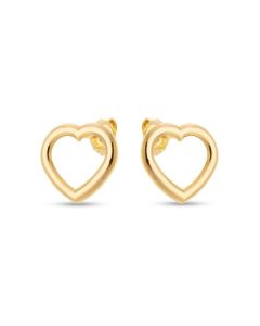 Brinco Coracao 13mm Vazado Estampado Liso - 00 - 15mm x 14mm - 1.40gr