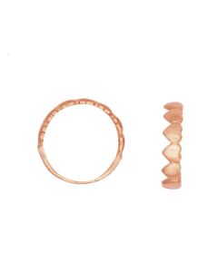 Anel 7 Coracao Estampado - 00 - 1mm x 1mm - 1.07gr