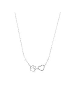 Gargantilha AG Cartie p/ Pata Vaz c/ Coracao Vaz  - G3 - 10mm x 450mm - 3.09gr