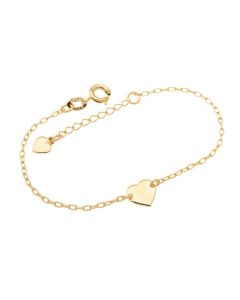 Pulseira Mae e Filha c/ 2 Coracoes Liso - CE - 8mm x 160mm - 1.10gr